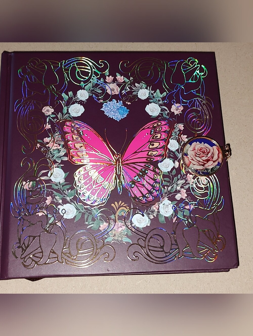 New! Butterflies & Flowers Hard Cover Monthly Planner/ Notes/ To Do Lists